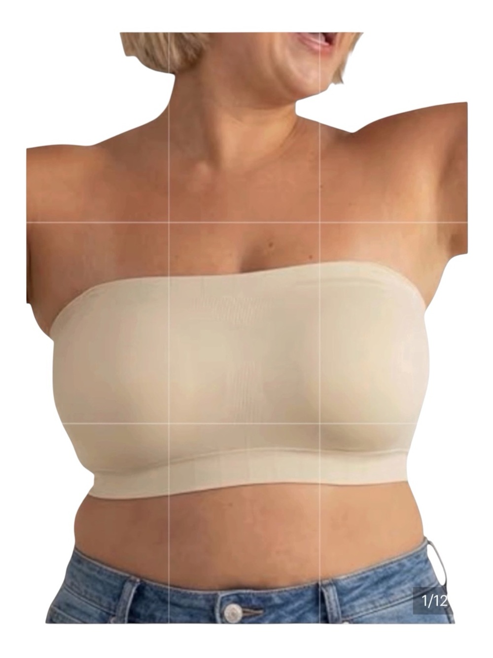 Shapermint Convertible Strapless Bandeau Bra Beige Size 2XL NWOT